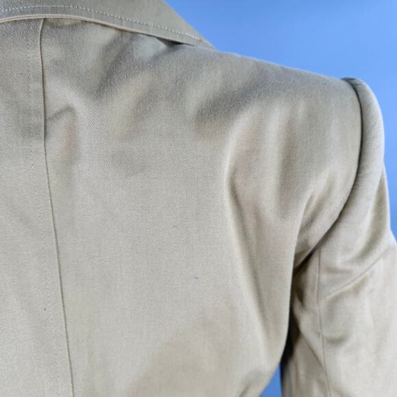 DOLCE & GABBANA Size 6 Khaki Cotton Twill Fitted Button Up Jacket Blazer - Picture 4 of 10